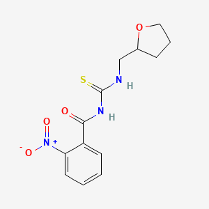 molecular formula C13H15N3O4S B4088460 2-nitro-N-{[(tetrahydro-2-furanylmethyl)amino]carbonothioyl}benzamide 