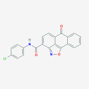 molecular formula C21H11ClN2O3 B408849 N-(4-chlorophenyl)-6-oxo-6H-anthra[1,9-cd]isoxazole-3-carboxamide 