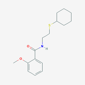 molecular formula C16H23NO2S B4088517 N-[2-(cyclohexylthio)ethyl]-2-methoxybenzamide 