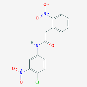 molecular formula C14H10ClN3O5 B408853 N-(4-chloro-3-nitrophenyl)-2-(2-nitrophenyl)acetamide 