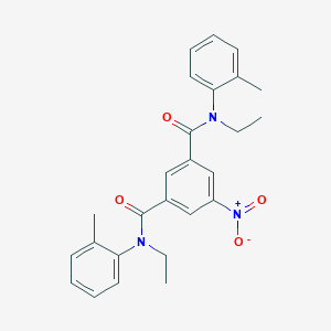 molecular formula C26H27N3O4 B408855 N,N'-Diethyl-5-nitro-N,N'-di-o-tolyl-isophthalamide 