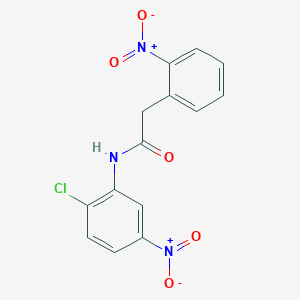 molecular formula C14H10ClN3O5 B408858 N-(2-chloro-5-nitrophenyl)-2-(2-nitrophenyl)acetamide 