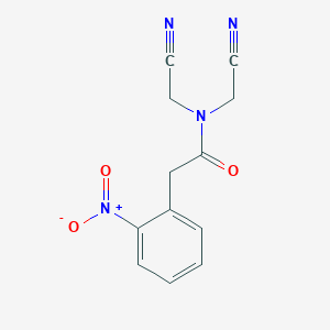 molecular formula C12H10N4O3 B408860 N,N-bis(cyanomethyl)-2-(2-nitrophenyl)acetamide 