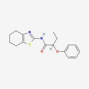 molecular formula C17H20N2O2S B4088610 2-phenoxy-N-(4,5,6,7-tetrahydro-1,3-benzothiazol-2-yl)butanamide 