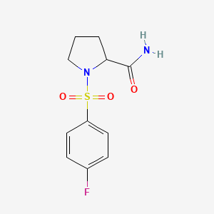 molecular formula C11H13FN2O3S B4088624 1-[(4-fluorophenyl)sulfonyl]prolinamide 