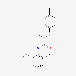 molecular formula C19H23NOS B4088630 N-(2-ethyl-6-methylphenyl)-2-[(4-methylphenyl)thio]propanamide 