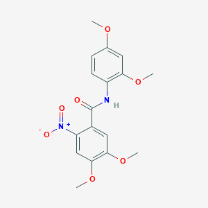 molecular formula C17H18N2O7 B408864 N-(2,4-dimethoxyphenyl)-4,5-dimethoxy-2-nitrobenzamide 