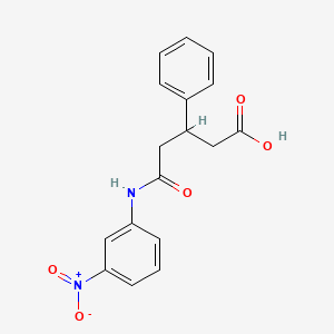 molecular formula C17H16N2O5 B4088664 5-[(3-nitrophenyl)amino]-5-oxo-3-phenylpentanoic acid 