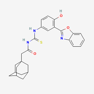 molecular formula C26H27N3O3S B4088672 2-(1-adamantyl)-N-({[3-(1,3-benzoxazol-2-yl)-4-hydroxyphenyl]amino}carbonothioyl)acetamide CAS No. 593238-61-0
