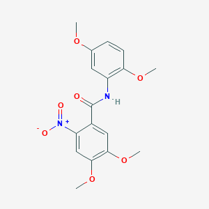 molecular formula C17H18N2O7 B408868 N-(2,5-dimethoxyphenyl)-4,5-dimethoxy-2-nitrobenzamide 