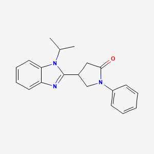molecular formula C20H21N3O B4088682 4-(1-isopropyl-1H-benzimidazol-2-yl)-1-phenyl-2-pyrrolidinone 