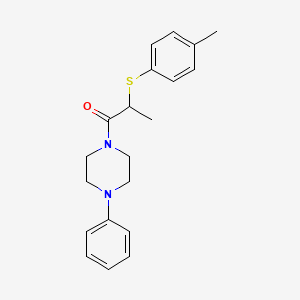 molecular formula C20H24N2OS B4088691 1-{2-[(4-methylphenyl)thio]propanoyl}-4-phenylpiperazine 