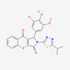 molecular formula C23H18BrN3O5S B4088697 1-(3-bromo-4-hydroxy-5-methoxyphenyl)-2-(5-isopropyl-1,3,4-thiadiazol-2-yl)-1,2-dihydrochromeno[2,3-c]pyrrole-3,9-dione 