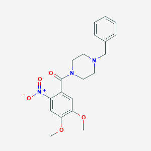 molecular formula C20H23N3O5 B408870 (4-Benzylpiperazin-1-yl)(4,5-dimethoxy-2-nitrophenyl)methanone CAS No. 332116-71-9