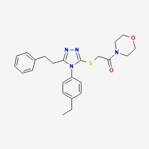 molecular formula C24H28N4O2S B4088727 4-({[4-(4-ethylphenyl)-5-(2-phenylethyl)-4H-1,2,4-triazol-3-yl]thio}acetyl)morpholine 
