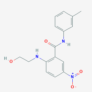 molecular formula C16H17N3O4 B4088770 2-[(2-hydroxyethyl)amino]-N-(3-methylphenyl)-5-nitrobenzamide 