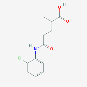 molecular formula C12H14ClNO3 B4088799 5-[(2-chlorophenyl)amino]-2-methyl-5-oxopentanoic acid 