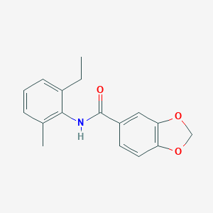 molecular formula C17H17NO3 B408880 N-(2-ethyl-6-methylphenyl)-1,3-benzodioxole-5-carboxamide 