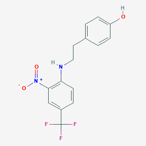 molecular formula C15H13F3N2O3 B4088802 4-(2-{[2-nitro-4-(trifluoromethyl)phenyl]amino}ethyl)phenol 