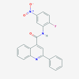 molecular formula C22H14FN3O3 B408881 N-(2-fluoro-5-nitrophenyl)-2-phenylquinoline-4-carboxamide CAS No. 332116-97-9