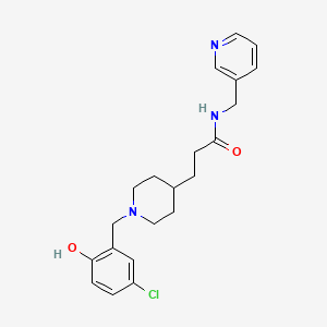 molecular formula C21H26ClN3O2 B4088817 3-[1-(5-chloro-2-hydroxybenzyl)-4-piperidinyl]-N-(3-pyridinylmethyl)propanamide 