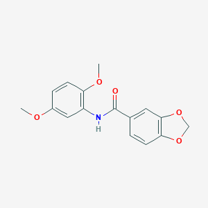 molecular formula C16H15NO5 B408883 N-(2,5-dimethoxyphenyl)-1,3-benzodioxole-5-carboxamide CAS No. 349415-26-5