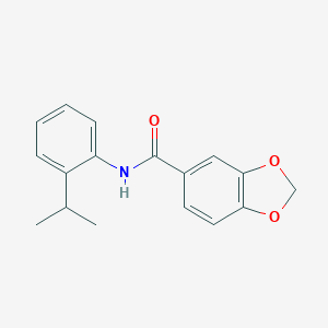 molecular formula C17H17NO3 B408884 N-(2-isopropylphenyl)-1,3-benzodioxole-5-carboxamide 