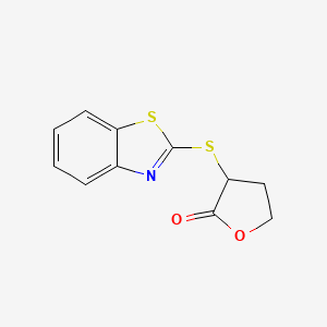molecular formula C11H9NO2S2 B4088853 3-(1,3-benzothiazol-2-ylthio)dihydro-2(3H)-furanone 