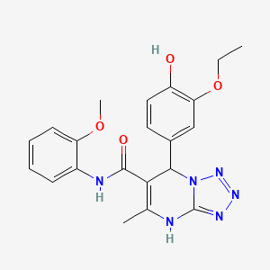 molecular formula C21H22N6O4 B4088866 7-(3-ethoxy-4-hydroxyphenyl)-N-(2-methoxyphenyl)-5-methyl-4,7-dihydrotetrazolo[1,5-a]pyrimidine-6-carboxamide 