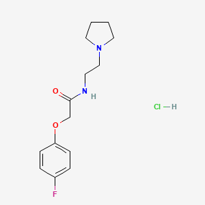 molecular formula C14H20ClFN2O2 B4088871 2-(4-fluorophenoxy)-N-[2-(1-pyrrolidinyl)ethyl]acetamide hydrochloride 