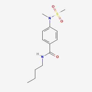 molecular formula C13H20N2O3S B4088903 N-butyl-4-[methyl(methylsulfonyl)amino]benzamide 