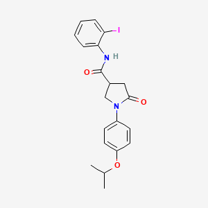 molecular formula C20H21IN2O3 B4088910 N-(2-iodophenyl)-1-(4-isopropoxyphenyl)-5-oxo-3-pyrrolidinecarboxamide 