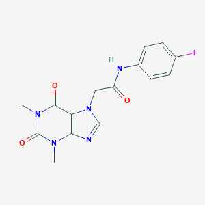 molecular formula C15H14IN5O3 B408892 2-(1,3-dimethyl-2,6-dioxo-1,2,3,6-tetrahydro-7H-purin-7-yl)-N-(4-iodophenyl)acetamide CAS No. 349400-52-8