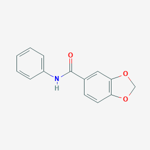 molecular formula C14H11NO3 B408893 N-phenyl-1,3-benzodioxole-5-carboxamide CAS No. 40141-72-8