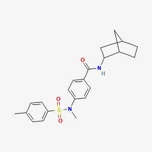 molecular formula C22H26N2O3S B4088931 N-bicyclo[2.2.1]hept-2-yl-4-{methyl[(4-methylphenyl)sulfonyl]amino}benzamide 