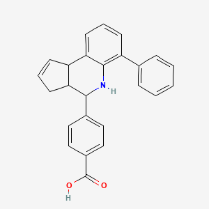 molecular formula C25H21NO2 B4088935 4-(6-phenyl-3a,4,5,9b-tetrahydro-3H-cyclopenta[c]quinolin-4-yl)benzoic acid 