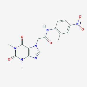 molecular formula C16H16N6O5 B408894 2-(1,3-dimethyl-2,6-dioxo-1,2,3,6-tetrahydro-7H-purin-7-yl)-N-(2-methyl-4-nitrophenyl)acetamide 