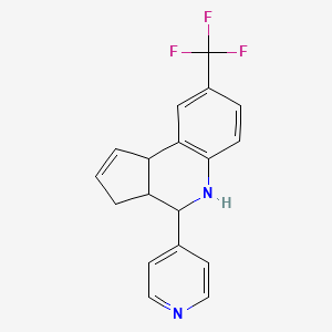 molecular formula C18H15F3N2 B4088946 4-(4-pyridinyl)-8-(trifluoromethyl)-3a,4,5,9b-tetrahydro-3H-cyclopenta[c]quinoline 