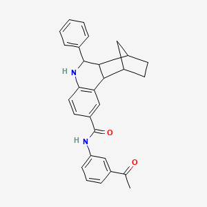 N-(3-acetylphenyl)-10-phenyl-9-azatetracyclo[10.2.1.0~2,11~.0~3,8~]pentadeca-3,5,7-triene-5-carboxamide