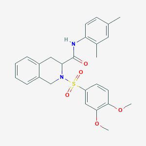 molecular formula C26H28N2O5S B4088957 2-[(3,4-dimethoxyphenyl)sulfonyl]-N-(2,4-dimethylphenyl)-1,2,3,4-tetrahydro-3-isoquinolinecarboxamide 