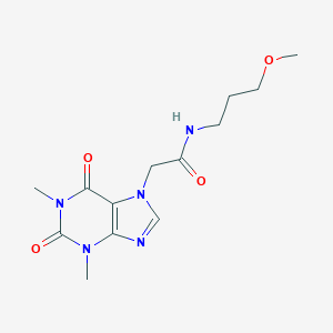 molecular formula C13H19N5O4 B408896 2-(1,3-dimethyl-2,6-dioxo-1,2,3,6-tetrahydro-7H-purin-7-yl)-N-(3-methoxypropyl)acetamide CAS No. 100451-84-1
