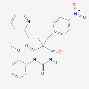 1-(2-methoxyphenyl)-5-(4-nitrobenzyl)-5-[2-(2-pyridinyl)ethyl]-2,4,6(1H,3H,5H)-pyrimidinetrione