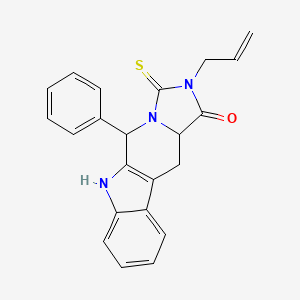 2-allyl-5-phenyl-3-thioxo-2,3,5,6,11,11a-hexahydro-1H-imidazo[1',5':1,6]pyrido[3,4-b]indol-1-one
