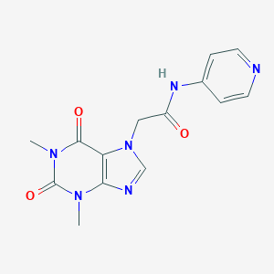 molecular formula C14H14N6O3 B408898 2-(1,3-dimethyl-2,6-dioxo-1,2,3,6-tetrahydro-7H-purin-7-yl)-N-(4-pyridinyl)acetamide CAS No. 349400-65-3