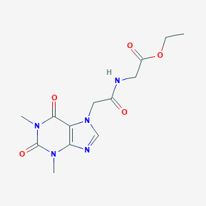 Ethyl 2-[[2-(1,3-dimethyl-2,6-dioxopurin-7-yl)acetyl]amino]acetate