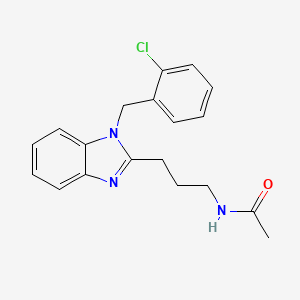 molecular formula C19H20ClN3O B4089017 N-{3-[1-(2-chlorobenzyl)-1H-benzimidazol-2-yl]propyl}acetamide 