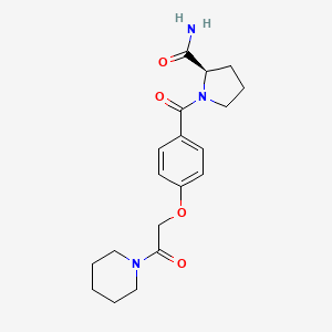 (2R)-1-[4-(2-oxo-2-piperidin-1-ylethoxy)benzoyl]pyrrolidine-2-carboxamide