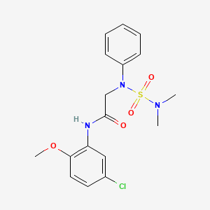 molecular formula C17H20ClN3O4S B4089030 N~1~-(5-chloro-2-methoxyphenyl)-N~2~-[(dimethylamino)sulfonyl]-N~2~-phenylglycinamide 