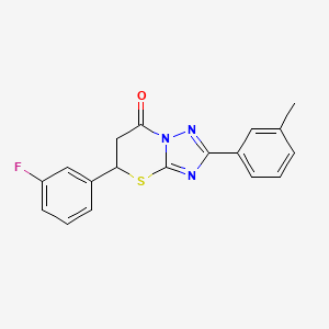 molecular formula C18H14FN3OS B4089037 5-(3-fluorophenyl)-2-(3-methylphenyl)-5,6-dihydro-7H-[1,2,4]triazolo[5,1-b][1,3]thiazin-7-one 