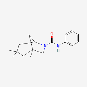 molecular formula C17H24N2O B4089038 1,3,3-trimethyl-N-phenyl-6-azabicyclo[3.2.1]octane-6-carboxamide 